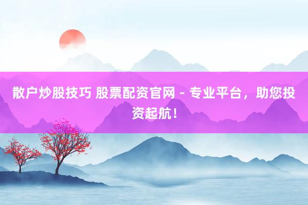 散户炒股技巧 股票配资官网 - 专业平台，助您投资起航！