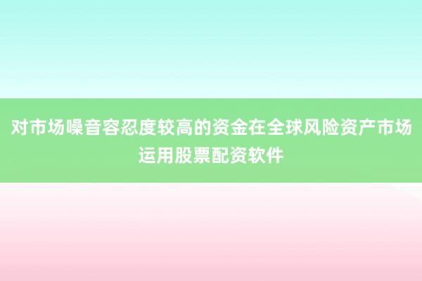 对市场噪音容忍度较高的资金在全球风险资产市场运用股票配资软件