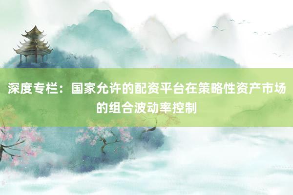 深度专栏：国家允许的配资平台在策略性资产市场的组合波动率控制