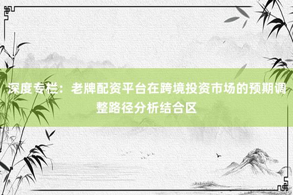 深度专栏：老牌配资平台在跨境投资市场的预期调整路径分析结合区